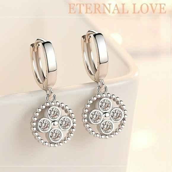 💯💋Host Pic NEW S925 Unique Dangle Zircon Earring - Picture 9 of 13